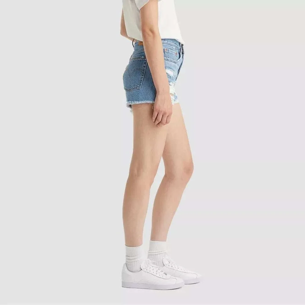 Women's Levi's 501 Original High Rise Jean Shorts Quiet Riot Size 27 NWT
